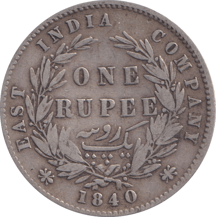 1840 SILVER EAST INDIA RUPEE - SILVER WORLD COINS - Cambridgeshire Coins