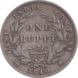 1840 SILVER EAST INDIA RUPEE - SILVER WORLD COINS - Cambridgeshire Coins