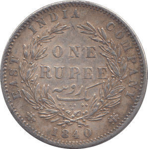 1840 SILVER INDIA RUPEE - SILVER WORLD COINS - Cambridgeshire Coins