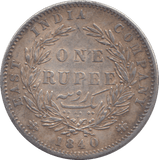 1840 SILVER INDIA RUPEE - SILVER WORLD COINS - Cambridgeshire Coins
