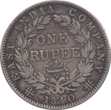 1840 SILVER ONE RUPEE INDIA - SILVER WORLD COINS - Cambridgeshire Coins