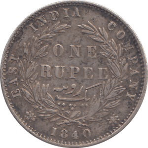 1840 SILVER RUPEE EAST INDIA - SILVER WORLD COINS - Cambridgeshire Coins