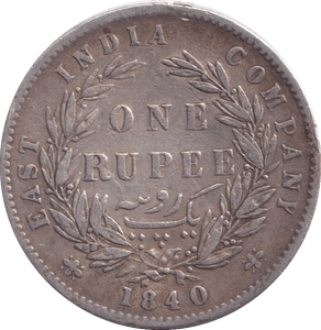 1840 SILVER RUPEE INDIA REF-1 - SILVER WORLD COINS - Cambridgeshire Coins