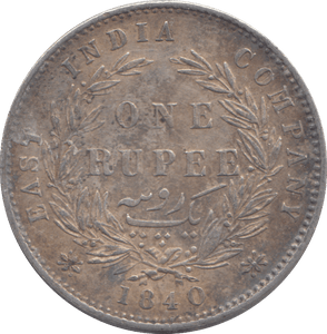 1840 SILVER RUPEE INDIA REF - 2 - SILVER WORLD COINS - Cambridgeshire Coins