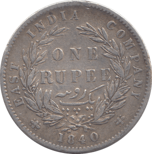 1840 SILVER RUPEE INDIA REF - 2 - SILVER WORLD COINS - Cambridgeshire Coins