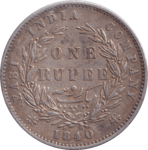 1840 SILVER RUPEE INDIA REF-3 - SILVER WORLD COINS - Cambridgeshire Coins
