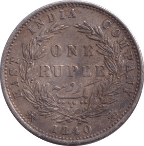 1840 SILVER RUPEE INDIA REF-4 - SILVER WORLD COINS - Cambridgeshire Coins