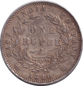1840 SILVER RUPEE INDIA REF-5 - SILVER WORLD COINS - Cambridgeshire Coins