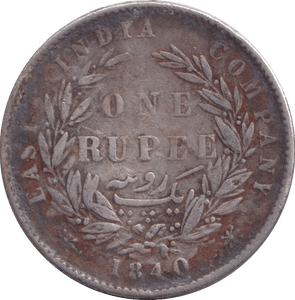 1840 SILVER RUPEE INDIA - SILVER WORLD COINS - Cambridgeshire Coins