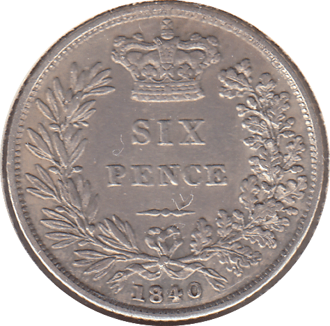 1840 SIXPENCE ( GVF ) - SIXPENCE - Cambridgeshire Coins