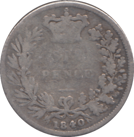 1840 SIXPENCE ( NF ) - SIXPENCE - Cambridgeshire Coins