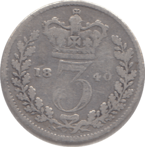 1840 THREEPENCE ( FINE ) - THREEPENCE - Cambridgeshire Coins