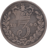 1840 THREEPENCE ( GF ) - THREEPENCE - Cambridgeshire Coins