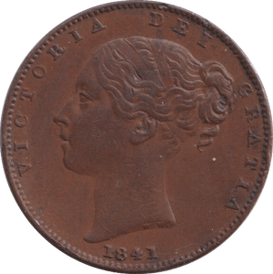 1841 FARTHING ( EF ) - FARTHING - Cambridgeshire Coins