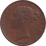 1841 FARTHING ( EF ) - FARTHING - Cambridgeshire Coins