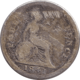 1841 FOURPENCE ( FAIR ) - SIXPENCE - Cambridgeshire Coins