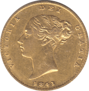 1841 HALF SOVEREIGN ( EF ) - HALF SOVEREIGN - Cambridgeshire Coins