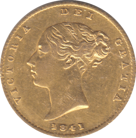 1841 HALF SOVEREIGN ( EF ) - HALF SOVEREIGN - Cambridgeshire Coins