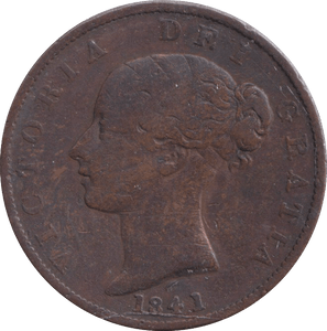 1841 HALFPENNY ( FINE ) - HALFPENNY - Cambridgeshire Coins