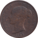 1841 HALFPENNY ( FINE ) - HALFPENNY - Cambridgeshire Coins