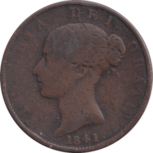1841 HALFPENNY ( FINE ) - HALFPENNY - Cambridgeshire Coins