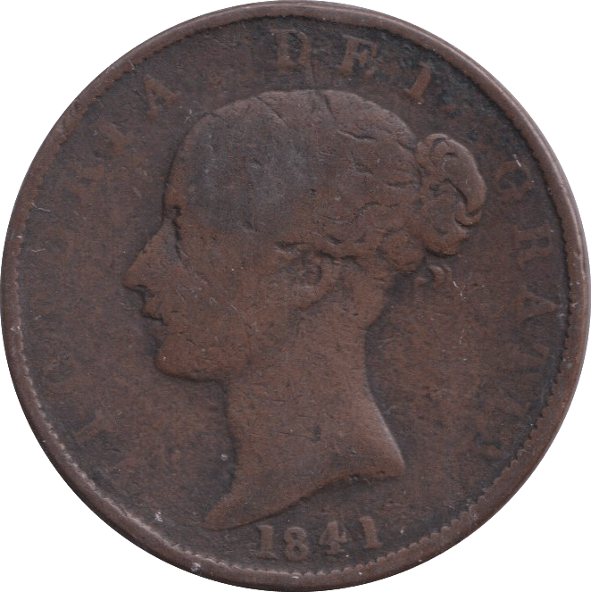 1841 HALFPENNY ( FINE ) - HALFPENNY - Cambridgeshire Coins