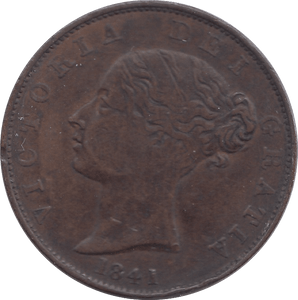 1841 HALFPENNY ( VF ) - HALFPENNY - Cambridgeshire Coins