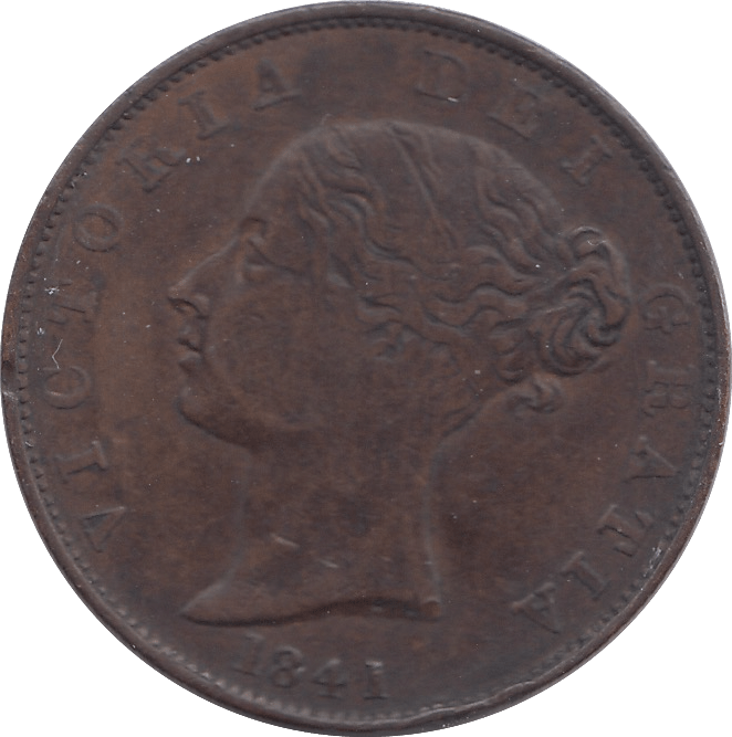 1841 HALFPENNY ( VF ) - HALFPENNY - Cambridgeshire Coins