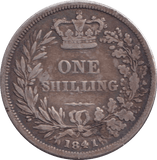 1841 SHILLING ( FINE ) - SHILLING - Cambridgeshire Coins