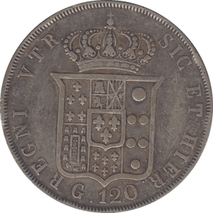 1841 SILVER SICILY 120 GRAINS - SILVER WORLD COINS - Cambridgeshire Coins