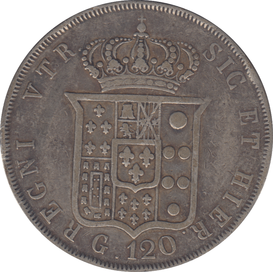 1841 SILVER SICILY 120 GRAINS - SILVER WORLD COINS - Cambridgeshire Coins