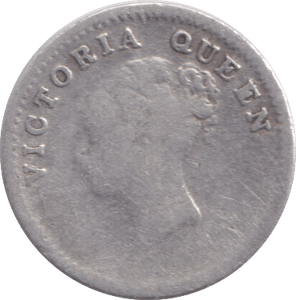 1841 SILVER TWO ANNA INDIA - SILVER WORLD COINS - Cambridgeshire Coins