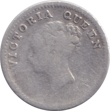 1841 SILVER TWO ANNA INDIA - SILVER WORLD COINS - Cambridgeshire Coins