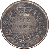 1841 SIXPENCE ( GF ) - SIXPENCE - Cambridgeshire Coins