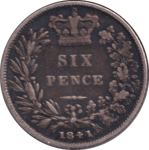1841 SIXPENCE ( GF ) - SIXPENCE - Cambridgeshire Coins