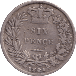 1841 SIXPENCE ( NF ) - SIXPENCE - Cambridgeshire Coins