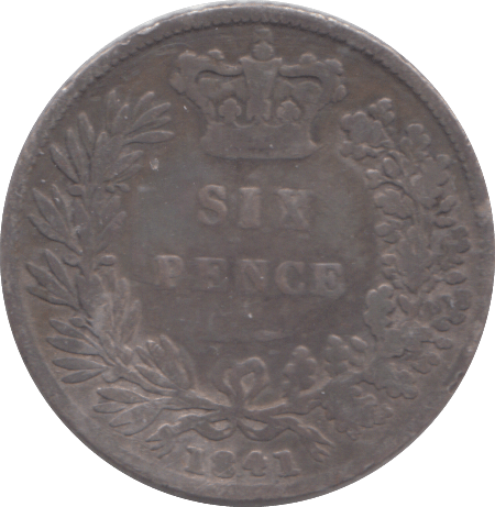 1841 SIXPENCE ( NF ) - SIXPENCE - Cambridgeshire Coins