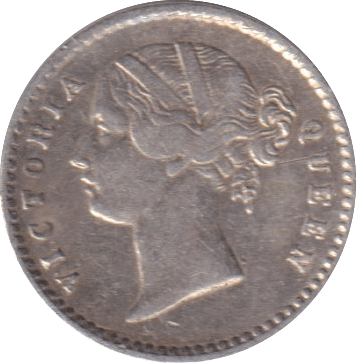 1841 TWO ANNA INDIA - SILVER WORLD COINS - Cambridgeshire Coins