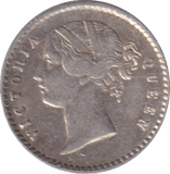 1841 TWO ANNA INDIA - SILVER WORLD COINS - Cambridgeshire Coins