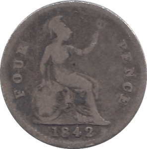 1842 4 PENCE ( FAIR ) - WORLD COINS - Cambridgeshire Coins