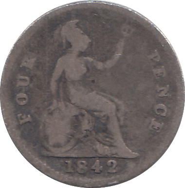 1842 4 PENCE ( FAIR ) - WORLD COINS - Cambridgeshire Coins