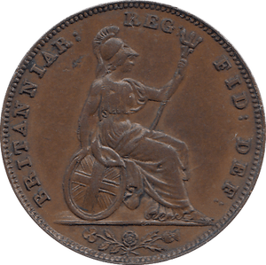 1842 FARTHING ( AUNC ) - FARTHING - Cambridgeshire Coins