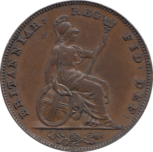 1842 FARTHING ( AUNC ) - FARTHING - Cambridgeshire Coins
