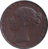 1842 FARTHING ( GVF ) - FARTHING - Cambridgeshire Coins