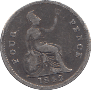 1842 FOURPENCE ( FAIR ) - FOURPENCE - Cambridgeshire Coins