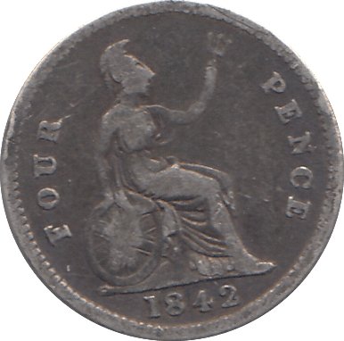 1842 FOURPENCE ( FAIR ) - FOURPENCE - Cambridgeshire Coins