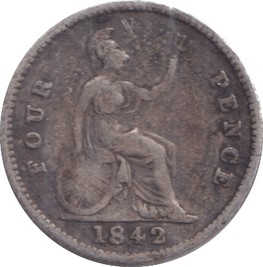 1842 FOURPENCE ( FAIR ) - FOURPENCE - Cambridgeshire Coins