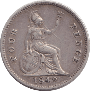 1842 FOURPENCE ( GF ) - FOURPENCE - Cambridgeshire Coins
