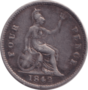 1842 FOURPENCE ( GF ) - FOURPENCE - Cambridgeshire Coins