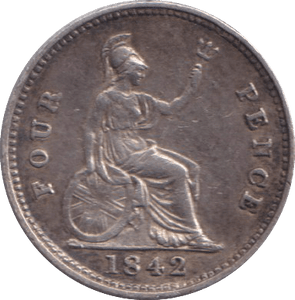 1842 FOURPENCE ( GVF ) - FOURPENCE - Cambridgeshire Coins